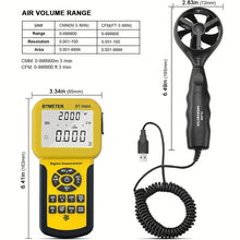 BTMETER BT-846A Pro HVAC Anemometer Measures Wind Speed Wind Flow Wind Temperature CFM Air Flow Velocity Meter With Backlight MAX MIN AVG