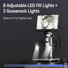 7" Coin Microscope - DM9 LCD Digital Microscope 1200X, 1080P Coin Microscope Magnifier, 12MP Ultra-Precise Focusing Soldering Microscope for Adult, PC View