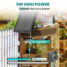RAINPOINT Solar Drip Irrigation System Outdoor Automatic Plant Waterer Outdoor For 15 Pots - 15s-30mins DIY Plant Watering System With Rain Delay - 2600mAh Anti-Siphon Plant Watering Devices
