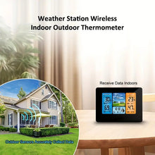 Wireless Indoor Outdoor Weather Station - Digital Thermometer With Atomic Clock, Temperature, Humidity, And Calendar Display, Adjustable Backlight