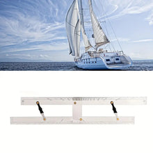 Marine Navigation Parallel Ruler Clear Scale High Accuracy Transparency Boat Ship Drawing Parallel Ruler 600mm/23.62in