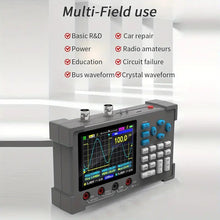 3in1 Oscilloscope Multimeter Signal Generator Machine 3.2inch IPS Display Oscope Meter Handheld Oscilloscope 120Mhz Bandwidth 250MSa/s Sampling Rate Dual Channel Oscillometer With Waveform Save And View Function For DIY And Electronic Test