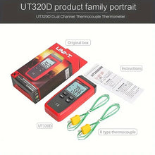 1set Mini Digital Thermometer Dual K/J Type Thermocouple Thermometer High Temperature Tester Meter -50℃ To 1200℃