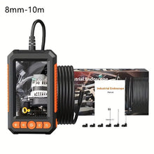 Industrial Endoscope, 8mm Digital Borescope Inspection Camera 4.3 Inch IPS LCD Screen Snake Camera 1/5/10m Semi-Rigid Cable, Auto Repair Plumbing House Auxiliary Inspection