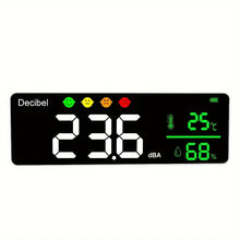 1pc 3-in-1 Decibel Meter Noise Monitor Wall Hanging Sound Level Meter With 11In Large LED Display Noise & Temperature & Humidity Meter Wide Used For Home, Classroom, Studio, Factory