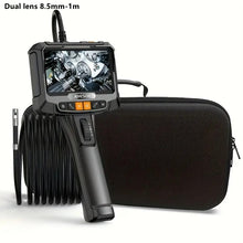 1pc, 5 Inches IPS Screen 360degree Two-Way 8.5mm Industrial Endoscope Dual/Single Lens Endoscope Camera, Auto Repair Plumbing House Auxiliary