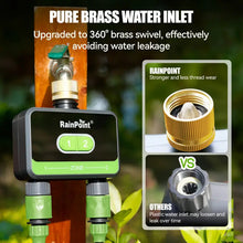 RAINPOINT Smart Hose Timer with Irrigation Mode and Interval Mode, App Control, HTV210B 2-Zone Wireless Water Timer, Maximum 6 Plans Per Zone (HTV210B)