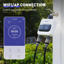 RAINPOINT WiFi 2 Zone Smart Water Timer for Garden Hose - 6 Different Schedules, Watering by Gallon and Time, Irrigation & Mist Mode Sprinkler Timer for Lawn, Yard Care