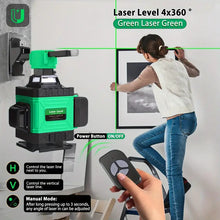 Tegatok 16 Lines 4 D Laser Level 360° Self Leveling Rotary Cross Line Measure With 2 Batteries