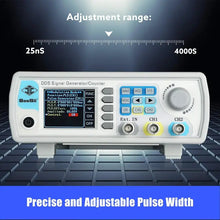 Professional Upgraded DDS Signal Generator Counter, Seesii 60MHz LCD Display High Precision 200MSa/ s Dual-Channel Arbitray Waveform Function Generator Frequency Meter