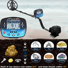 Metal Detector Underground Professional Depth profundity Scanner Search Finder Gold Detector Treasure Hunter Pinpointer 10 inch coil(Battery not included)