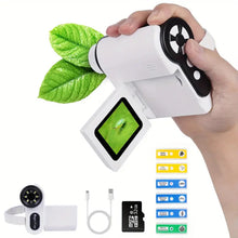 AUOSHI Portable Digital Microscope for Kids, 1000X Handheld Microscope&Telescope with Slide Kit, 2'' LCD Screen microscope Photo and Video with 32GB SD Card for Kids Over 3 Years Old