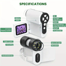 AUOSHI Portable Digital Microscope for Kids, 1000X Handheld Microscope&Telescope with Slide Kit, 2'' LCD Screen microscope Photo and Video with 32GB SD Card for Kids Over 3 Years Old