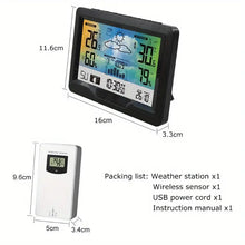 Wireless Weather Clock 3383F, Wireless Weather Station With Temperature And Humidity Display, Electronic Alarm Clock
