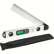 16 inch/40cm Aluminum Digital Angle Finder Built-in Bubble Vials, XUNTOP Digital Protractor 0-225° with Large Backlit Display Ideal for Interior Designer Carpenter Woodworker