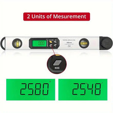 16 inch/40cm Aluminum Digital Angle Finder Built-in Bubble Vials, XUNTOP Digital Protractor 0-225° with Large Backlit Display Ideal for Interior Designer Carpenter Woodworker