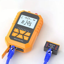 4 In 1 Optical Power Meter Network Cable Tester, Fiber Tester, 20km VFL, Visual Fault Locator Fiber Optic Tester OPM Red Light Pen Mini Optical Fiber Pen (20km VFL, Li-Battery, Include FC To LC Adapter)