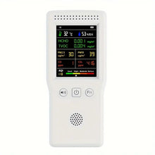 9-in-1 Air Quality Detector with Rechargeable Lithium Polymer Battery, USB Charging, ABS Resin, Multifunctional Digital Air Quality Monitor, Temperature Humidity Display – 0.1 Measurement Accuracy
