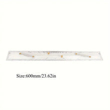 Marine Navigation Parallel Ruler Clear Scale High Accuracy Transparency Boat Ship Drawing Parallel Ruler 600mm/23.62in
