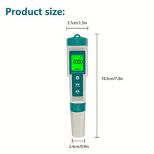 7-in-1 Water Quality Tester, Multifunctional Analysis Instrument Test Pen, PH/ORP/EC/TEMP/SALT/S.G/TDS LCD Backlight