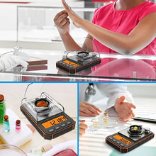 Professional 0.001g Portable Mini Digital Scale - 1.76oz Calibration Weights Included (No Battery Needed)