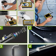 4.3" IPS Dual Lens Display Borescope, Dual Lens Inspection Camera With Illumination, 8mm HD Borescope, Sewer Camera With LED Flashlight, 32 GB, 3000 MAh