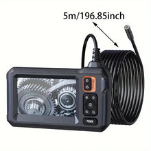 Endoscope Camera with Light - Inspection Borescope Camera with 4.3" IPS Screen, 1920P HD Snake Camera with 8 LED Lights, 16.4FT Semi-Rigid Cord Bore Scope, IP67 Waterproof Endoscope for Sewer