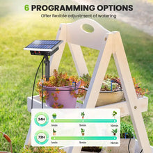 RAINTPOINT Solar Automatic Drip Irrigation Kit System, Solar Garden Watering System With 100% Anti-Siphoning Device, Easy DIY Plant Watering Controller With 6 Timing Modes For 10-15 Potted Plants (Withe-BSV-IC012)