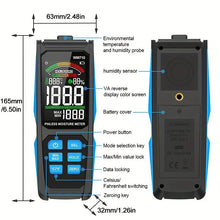 Wm710 Digital Wood Moisture Meter With Dual Display - Large Screen, Ambient Temperature & Humidity Detector, Pinless Design, Shockproof Abs Construction