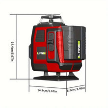 16 line green laser level set, including luxury suitcase and 2 2400mAh long battery life batteries
