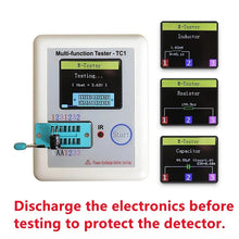 """LCR-TC1 Transistor Tester with 1.8"""" TFT LCD Display - Test Diodes, Capacitors, Resistors, MOSFETs, NPNs, PNPs, and Triacs with Ease"""