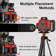 Luxury Suitcase 16 Line Green Laser Level, Two Large Capacity 4800mAh Batteries, Stable Triangular Bracket, 4x360 Degree Green Cross Line Vertical And Horizontal Level