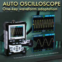 ET120M 500MS/s 120MHz Professional Digital Oscilloscope Laboratory Electrical Repair Auto Handheld Portable Oscilloscope 1Mhz Square Wave Signal Output Auto Oscilloscope for Electrical Car Repair