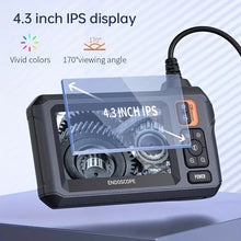 Industrial Endoscope, 8mm HD Digital Borescope Inspection Camera 4.3 Inch IPS LCD Screen IP67 Waterproof Snake Camera With 8 LED Lights, 15/20/30m Semi-Rigid Cable, Auto Repair Plumbing House Auxiliary Inspection