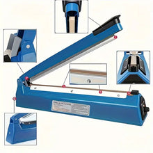 Impulse Sealer 11.81inch, Manual Heat Seal Machine with Adjustable Heating Mode, ABS Shrink Wrap Bag Sealers for Plastic Mylar PE PP Bags, Portable Poly Bag Sealing Machine with Extra Replace Kit