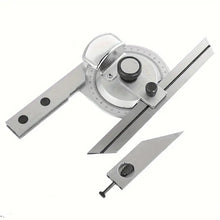 Universal Bevel Protractor, 360° Steel Angle Finder Measuring Ruler With Magnifying Glass Angle Measuring Protractor US