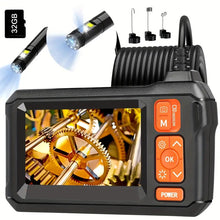 Endoscope Camera with Light, 1080P HD Dual Lens Borescope with 32G Storage Card, IPX7 Waterproof Endoscope, Borescope Camera with Light, 16.5ft Endoscope Camera, Gadgets for Men (4.3")