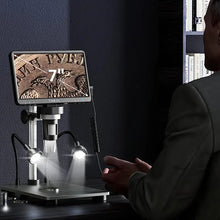 7" Coin Microscope - DM9 LCD Digital Microscope 1200X, 1080P Coin Microscope Magnifier, 12MP Ultra-Precise Focusing Soldering Microscope for Adult, PC View