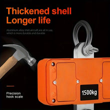 1500kg/3306lbs Digital Hanging Crane Scale With 65ft Remote Control Heavy Duty LCD Industrial Hook Scale