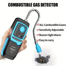 Aicevoos Digital Display Combustible Gas Leak Detector Flammable Gas Natural Gas Tester Methane Sound Light Alarm Meter