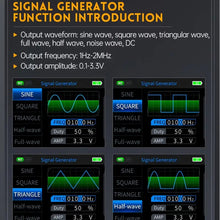 3 In 1 Oscilloscope Multimeter Signal Generator Machine Handheld Oscilloscope 10Mhz Bandwidth 50MSa/s Sampling Rate Dual Channel Oscillometer With Waveform Save And View Function For DIY And Electronic Test