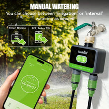 RainPoint Hose Timer For Garden Irrigation System 2 Outlet Brass Inlet, Smart Sprinkler Timer Watering Controller Automatic Watering System For Lawns And Yard, APP Control