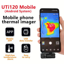 UNI-T UTi120Mobile High-Resolution Thermal Imaging Camera For Android - Usb Powered, 120X90 Infrared Sensor, Smartphone Compatible, Temperature Range -4°F To 752°F Auto Alarm Record