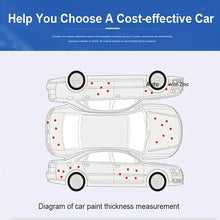 Digital Coating Thickness Tester 0.0um-3500um, Magnetic Automotive Paint Film Inspection Instrument, Can Generate Test Reports Through Application, Better