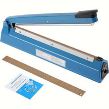 Impulse Sealer 11.81inch, Manual Heat Seal Machine with Adjustable Heating Mode, ABS Shrink Wrap Bag Sealers for Plastic Mylar PE PP Bags, Portable Poly Bag Sealing Machine with Extra Replace Kit