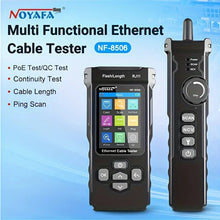 NOYAFA, NF-8506 Network Cable Tester With IP Scanner, TDR CAT5 CAT6 Ethernet Cable Tester, PoE PingTest, Network Speed Test, Port Flashing, Network Tester Cable Toner For RJ11 RJ45 Ethernet LAN