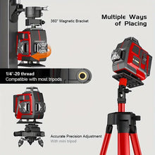 16 line green laser level set, including luxury suitcase and 2 2400mAh long battery life batteries