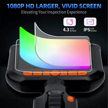 Endoscope Camera With Light, Two-Way Articulating Borescope, IP67 Waterproof Sewer Camera, Borescope Camera With Light, 1080 HD Endoscope, 5.0 Ft Semi-Rigid Cable Endoscope, Gadgets For Men