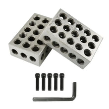 1 x 2 x 3 Matched Ultra Accuracy Parallel Blocks Set, 23-Hole 0.0001 Inch Alloy Steel, 123 Parallel Block Set with Screws and Hex Key