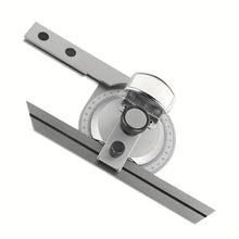 Universal Bevel Protractor, 360° Steel Angle Finder Measuring Ruler With Magnifying Glass Angle Measuring Protractor US